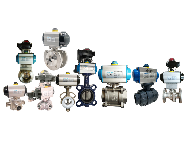 VÁLVULA AUTOMATIZADAS NEUMÁTICAS SIMPLE O DOBLE  EFECTO 