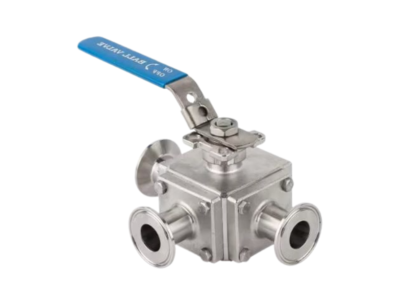 VÁLVULA TRES VIAS CUADRADA CLAMP