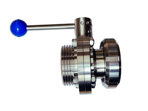 VÁLVULA MARIPOSA CON EXTREMO SMS MACHO Y HEMBRA